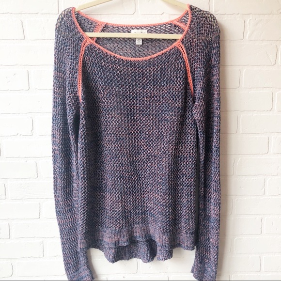 American Eagle Long Knit Sweater Blue/Purple L - Picture 2 of 7